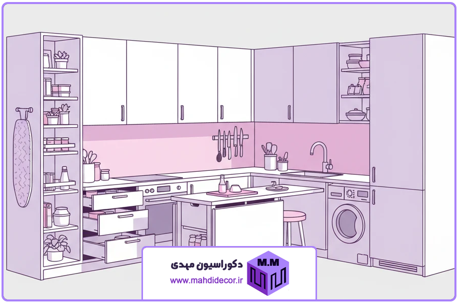 فضای کوچک | نصب کابینت مدرن در شهرکرد