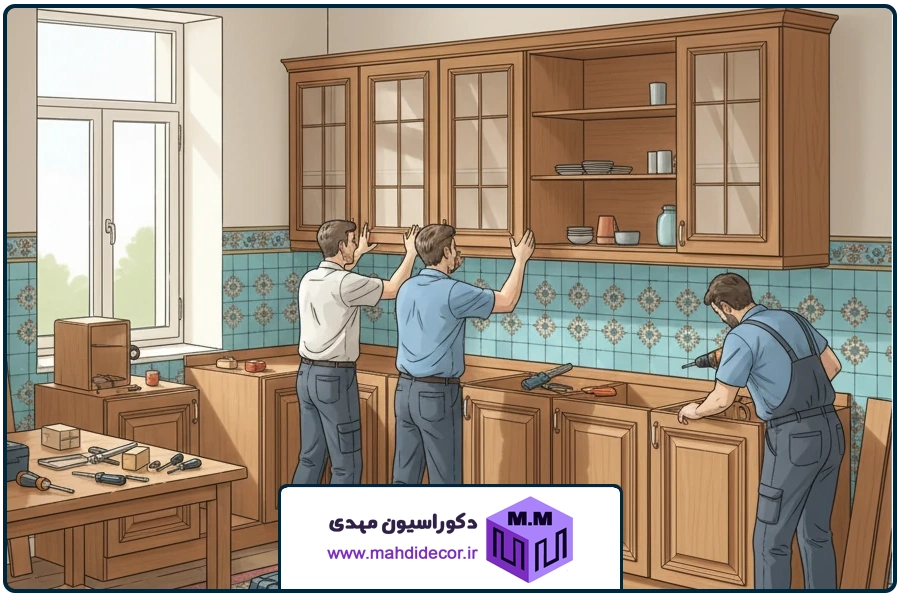 متریال | نصب کابینت کلاسیک در شهرکرد