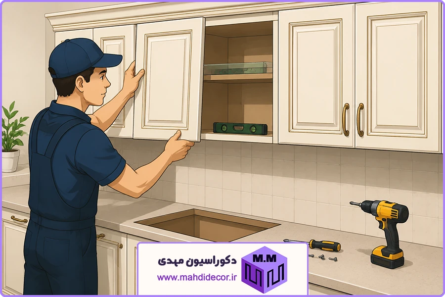 نصب کابینت آشپزخانه | نصب کابینت ممبران